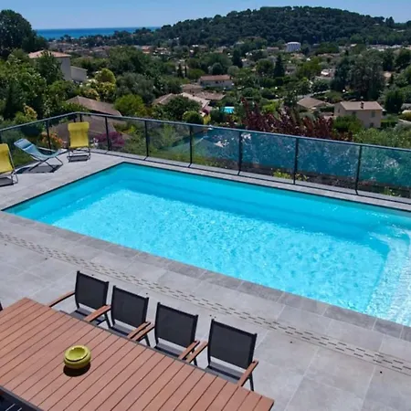 Modern With Sea View And Pool For 10 People * Cagnes-sur-Mer