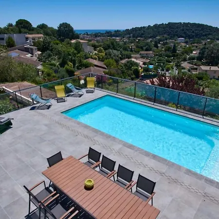Modern With Sea View And Pool For 10 People * Cagnes-sur-Mer